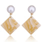 Simple Square Acrylic Pendant Drop Earrings Women Girl Party Gift Fashion Ear