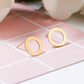 Minimalistic Circle Studs Earring Cute Female Ear Ornament Charm Jewelry