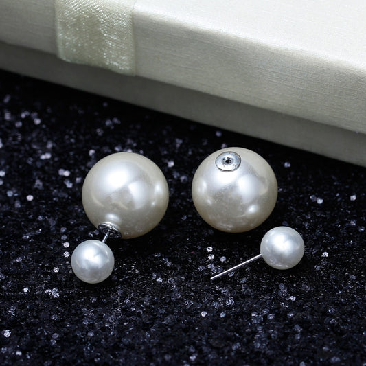 Large Faux Pearl Earring Studs Ear Ornaments Gift Earrings Jewelry Accessories