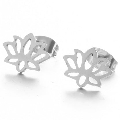 Royal Crown Stud Earrings Girls Ear Ornaments Stainless Steel Jewlery Gifts