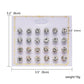 12 Pairs Crystal Simulated Pearl Colorful Stud Earrings Women Ear Accessory