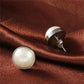 Button Imitation Pearl Stud Earring Wedding Party Birthday Gift Jewelry Cute
