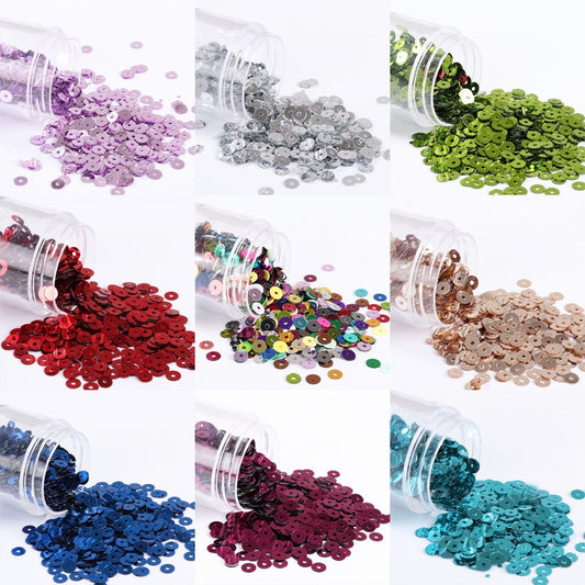 2000Pcs/Pack 4mm Solid Colors Sequin Flat Round PVC Loose Sequins Paillettes