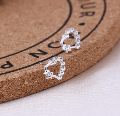 Heart Shape Stud Earrings Women Art Fashion Cartoon Earrings Creative Jewelry