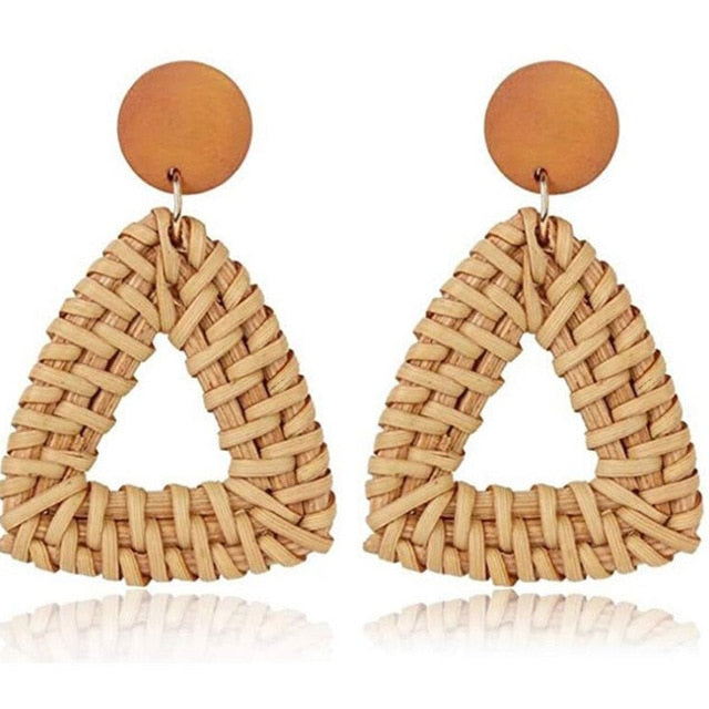 29 Styles Handmade Bamboo Braid Drop Earrings Modern Women Stylish Gift Jewelry