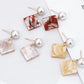 Simple Square Acrylic Pendant Drop Earrings Women Girl Party Gift Fashion Ear