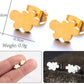Small Puffy Cloud Stud Earrings Women Girl Party Stainless Steel Jewelry