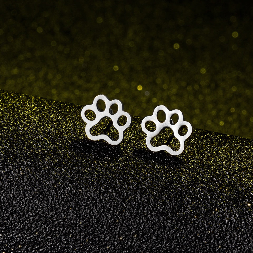 Cute pet paw print stud earring ear stud women girls Fashion jewelry Accessories