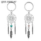2 Styles Beads Dreamcatcher Feather Wind Dream Catcher Key Chain Women Vintage