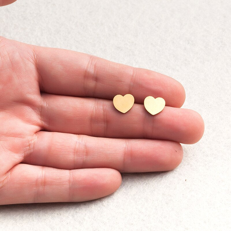 Heart Mini Stud Earring Stylish Women Girl Gift Jewelry Cute Earrings