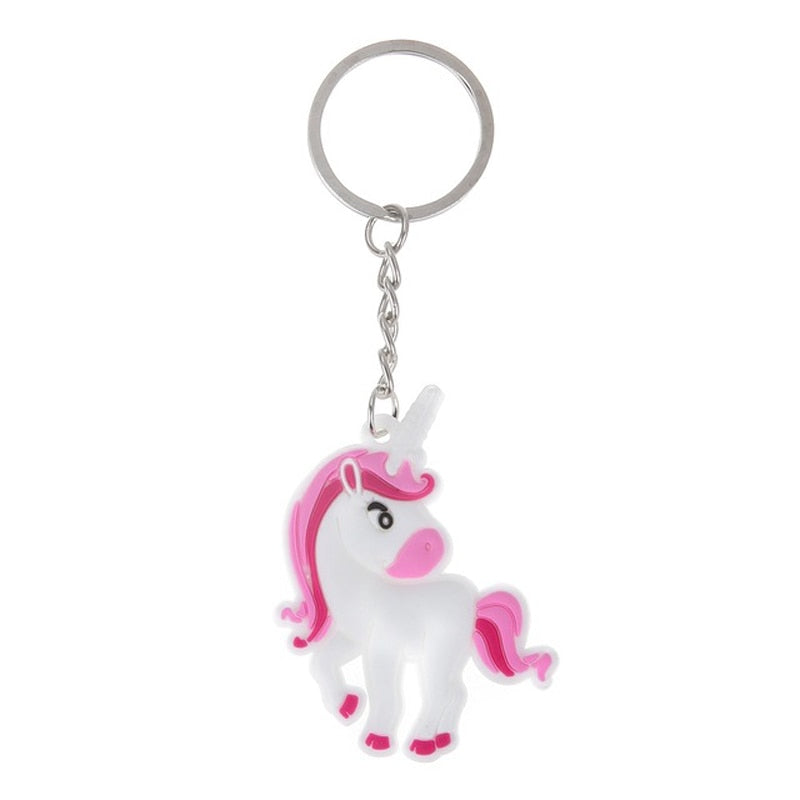 10 Styles Diy Cute Fairytale PVC Unicorn Keychain Multi-style Horse Key Rings