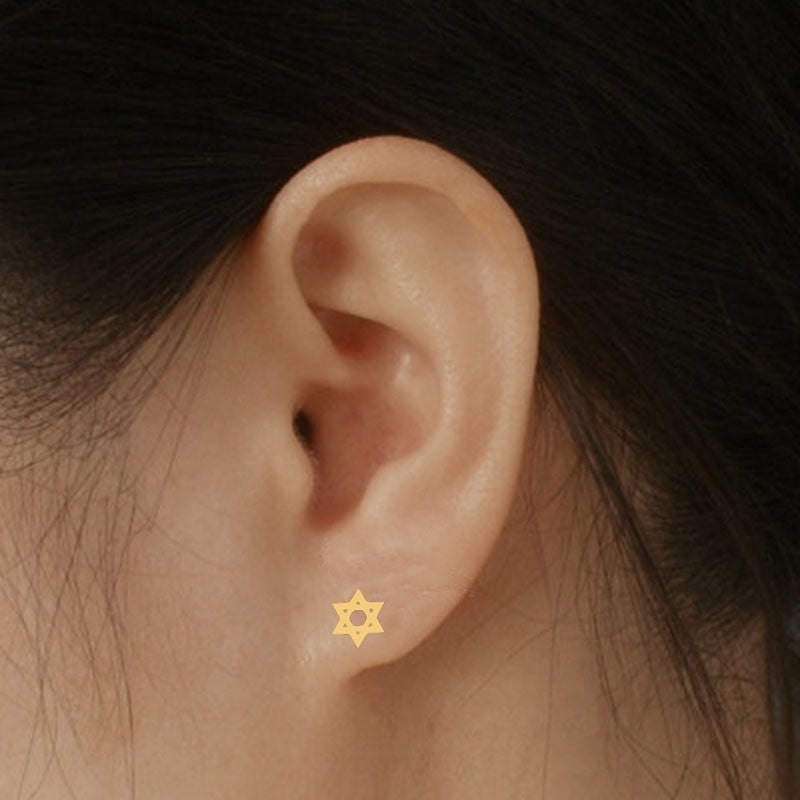 Mini Star of David Stud Earring Wedding Party Birthday Gift Jewelry Cute