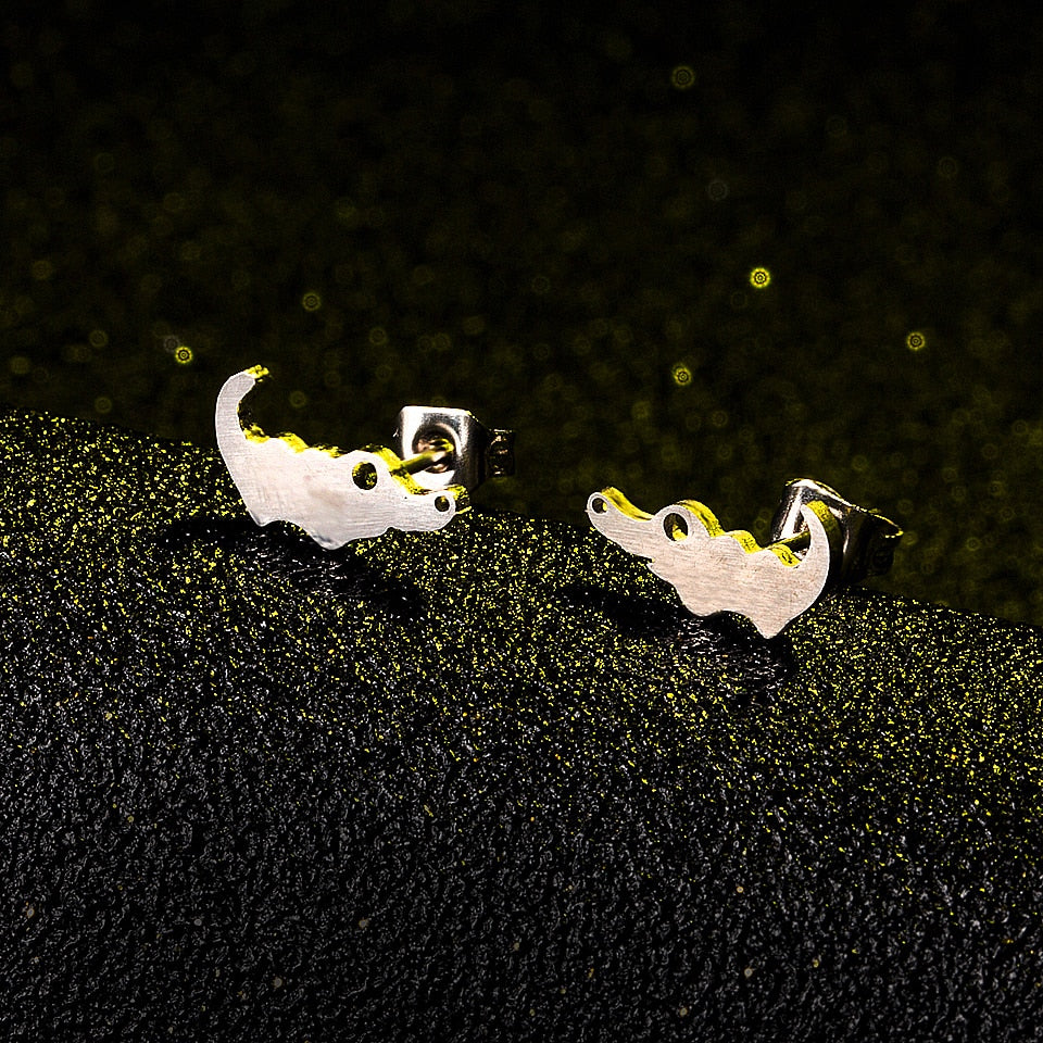 Crocodile Mini Stud Earring Stylish Women Girl Gift Jewelry Cute Earrings