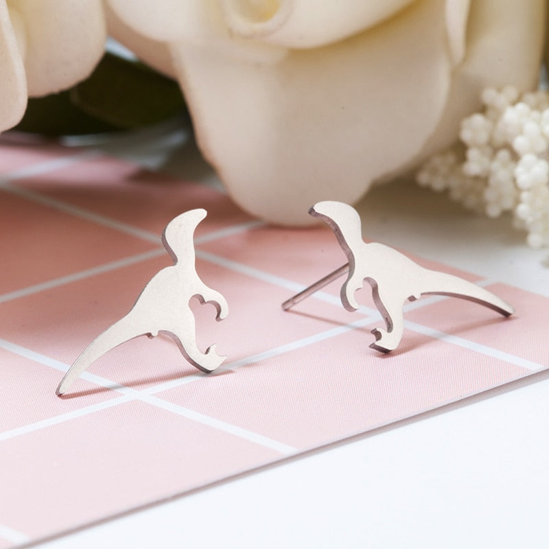 Dinosaur Stud Earring Wedding Party Birthday Gift Jewelry Cute Earrings