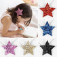 6 Colors Cute Princess Fashion Hairpins Five-pointed Star Glitter Hair Clips for