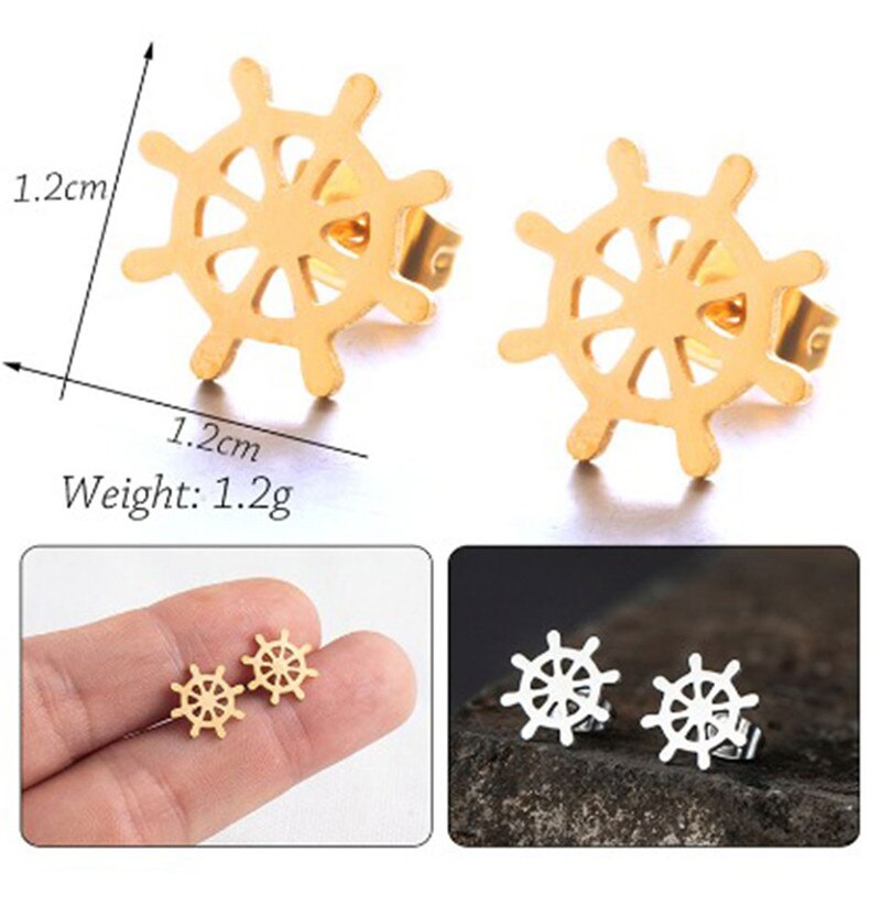 24 Styles Minimalist Cute Multiple Shapes Stud Earrings Women Girl Party