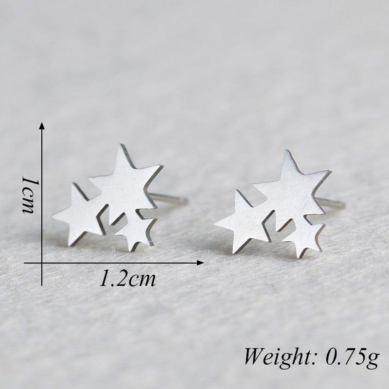 Stars Mini Studs Earring Cute Female Ear Ornament Charm Jewelry Accessory