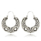 Flower-shaped Design Hoop Earrings Trendy Women Fashion Earrings Jewelry Gift