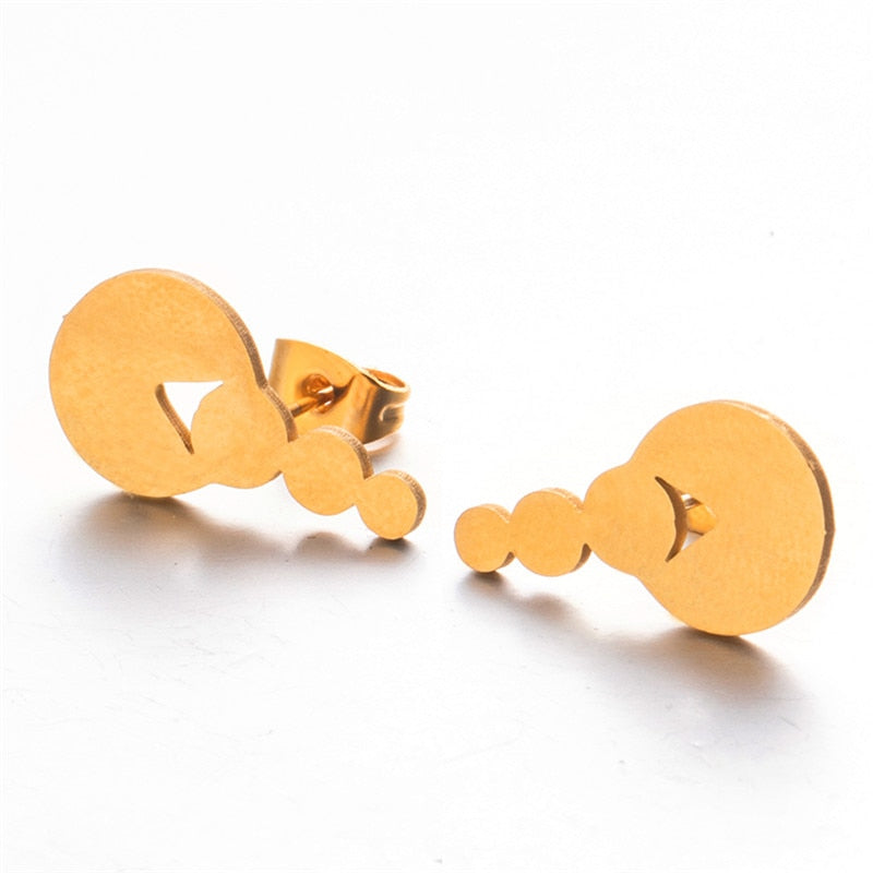 24 Styles Minimalist Cute Multiple Shapes Stud Earrings Women Girl Party