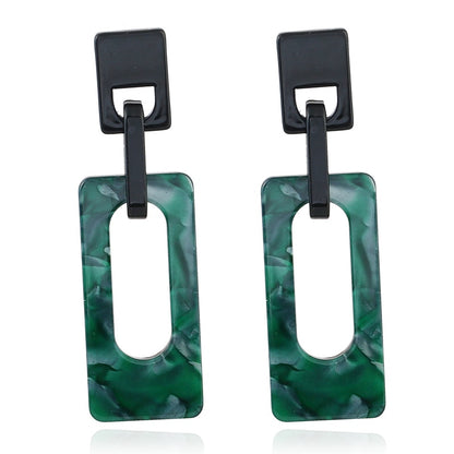 Acrylic Rectangular Drop Earrings Women Girl Party Gift Fashion Ear Jewelry