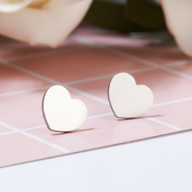 Heart Mini Stud Earring Stylish Women Girl Gift Jewelry Cute Earrings