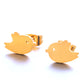 28 Styles Animal Heart Flower Cute Stud Earrings Girls Ear Ornaments Stainless