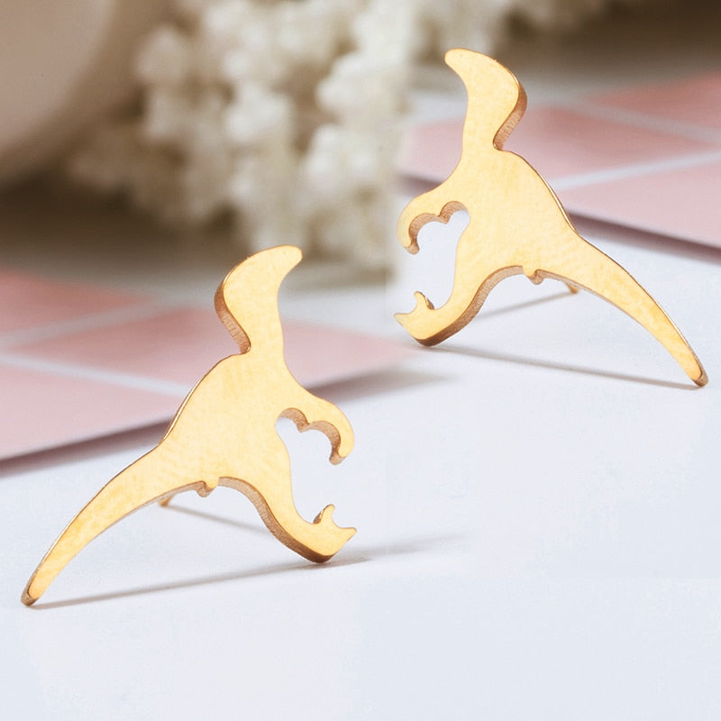 Dinosaur Stud Earring Wedding Party Birthday Gift Jewelry Cute Earrings