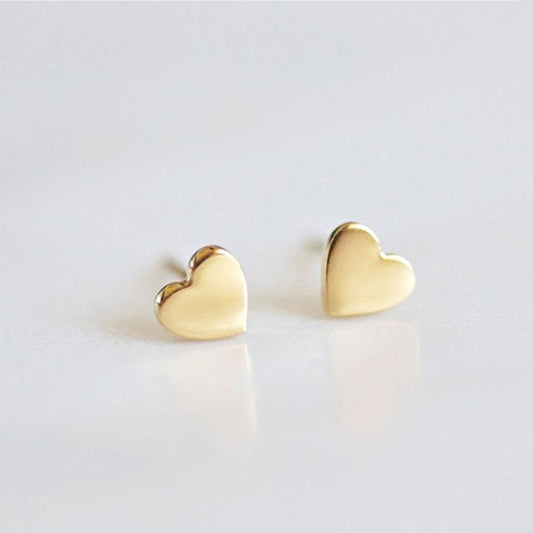 Mini Small Heart Stainless Steel Earrings Women Stud Earrings Tiny Jewelry