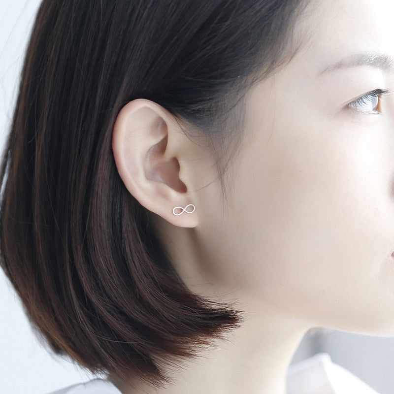 Endless Sign Stud Earring Wedding Party Birthday Gift Jewelry Cute Earrings