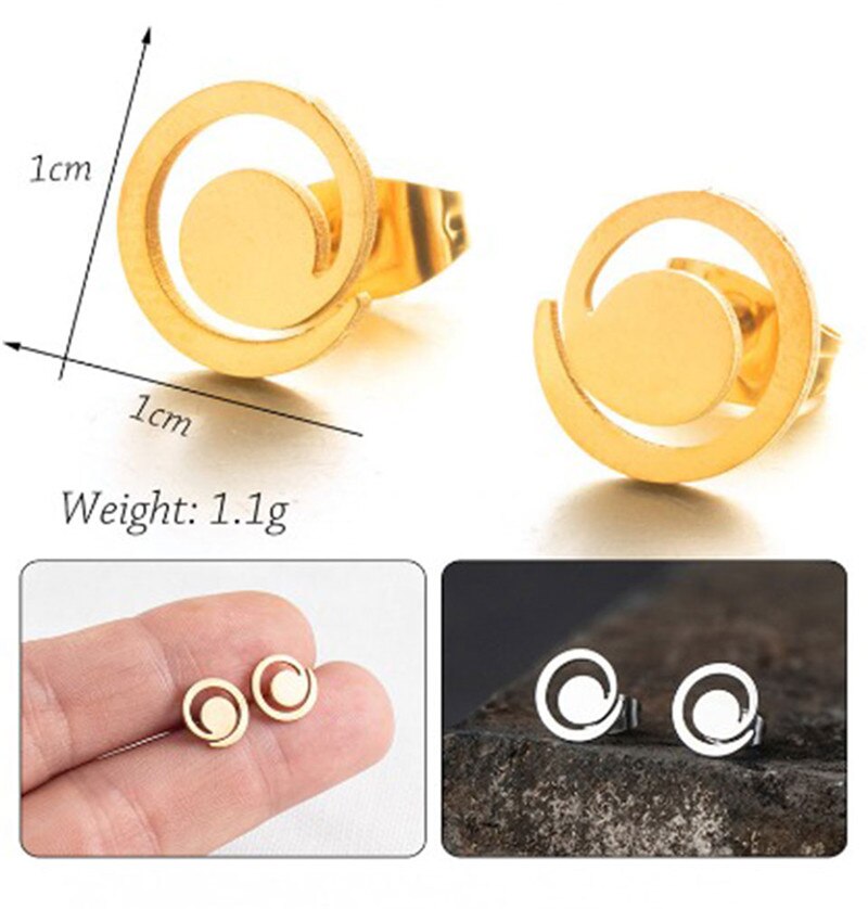 24 Styles Minimalist Cute Multiple Shapes Stud Earrings Women Girl Party