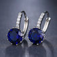 Dark Blue Fashion Stud Zirconia Element Stud Earrings Women Fashion Jewelry Girl