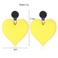 4 Colors Transparent Acrylic Big Heart  Dangle Earrings Cartoon Ear Pendants