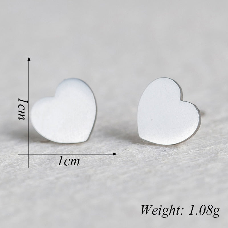 Heart Mini Stud Earring Stylish Women Girl Gift Jewelry Cute Earrings