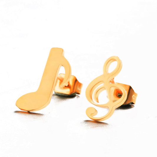 Music Note Mini Stud Earring Stylish Women Girl Gift Jewelry Cute Earrings