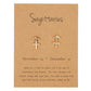 Sagittarius Zodiac Constellations Sign Stainless Steel Earrings Women Jewelry