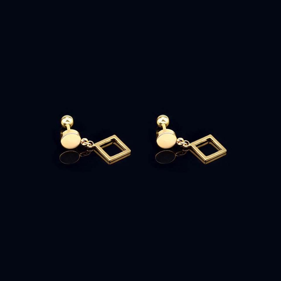 Hollow Rhombus Drop Earrings Women Gifts Earring Cute Girls Eardrop Jewelry