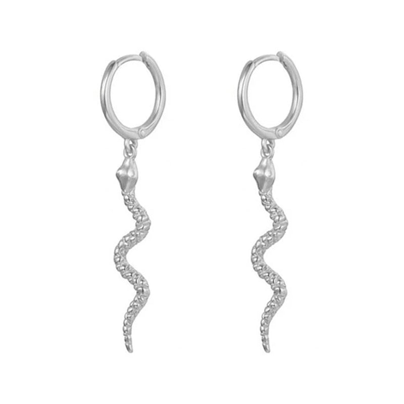 1 Pair Snake Piercing Cartilage Earrings Women Girl Fashion Trendy Jewelry