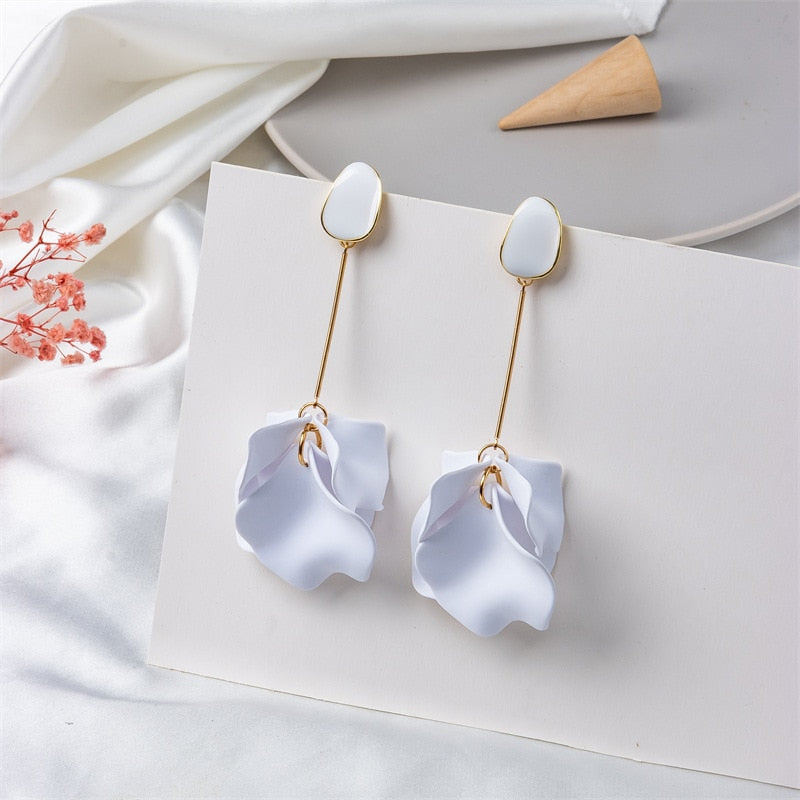 36 Styles Flower Acrylic Petals Dangle Earrings Women Travel Fashion Cartoon