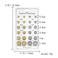 12 Pairs Creative Silver and Gold Color Design Stud Earrings Women Gift Wedding