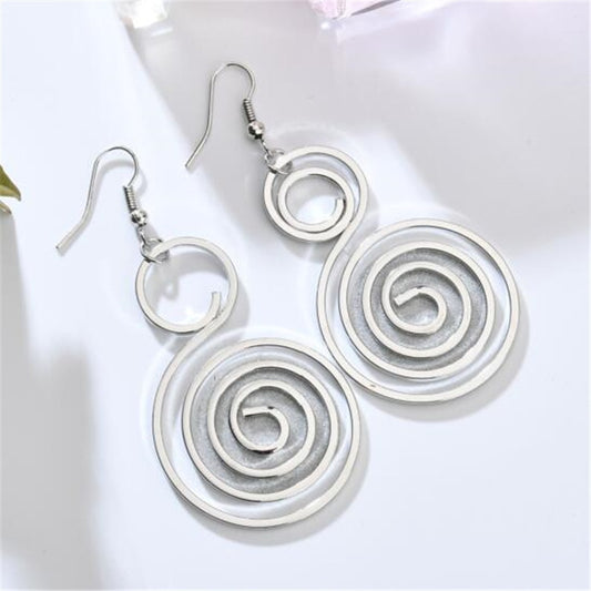 Swirl Design Dangle Earrings Fashion Party Girls Pendant Earrings Women Jewelry