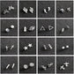 12 Styles Tiny Minimalist Stainless Steel Stud Earrings Women Jewelry Small
