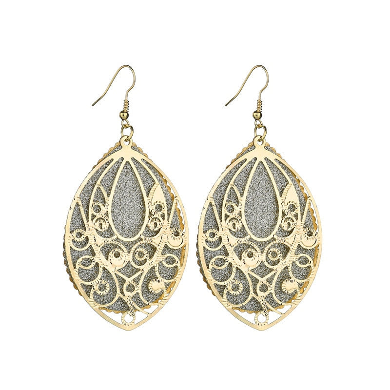 Spin Pattern Frosted Dangle Earrings Fashion Party Girls Pendant Earrings Women