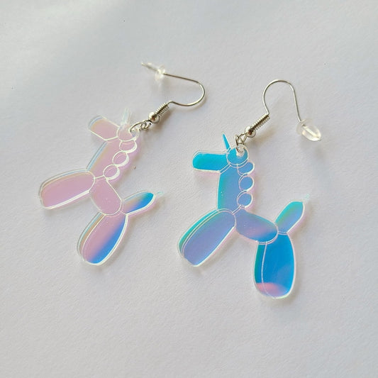 Balloon Unicorn Drop Earrings Female Travel Cartoon Earrings Creative Art