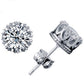 Crown Shaped Stone Stud Earrings Women Girls Summer Party Studs Ear Women