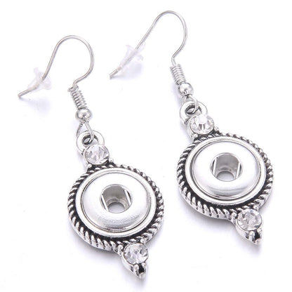 Textured Button Dangle Earrings for Fashion Stylish Jewelry Drop Earrings