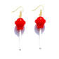 Red Resin Candy Lollipop Drop Earrings Cartoon Ear Pendants Accessories Women
