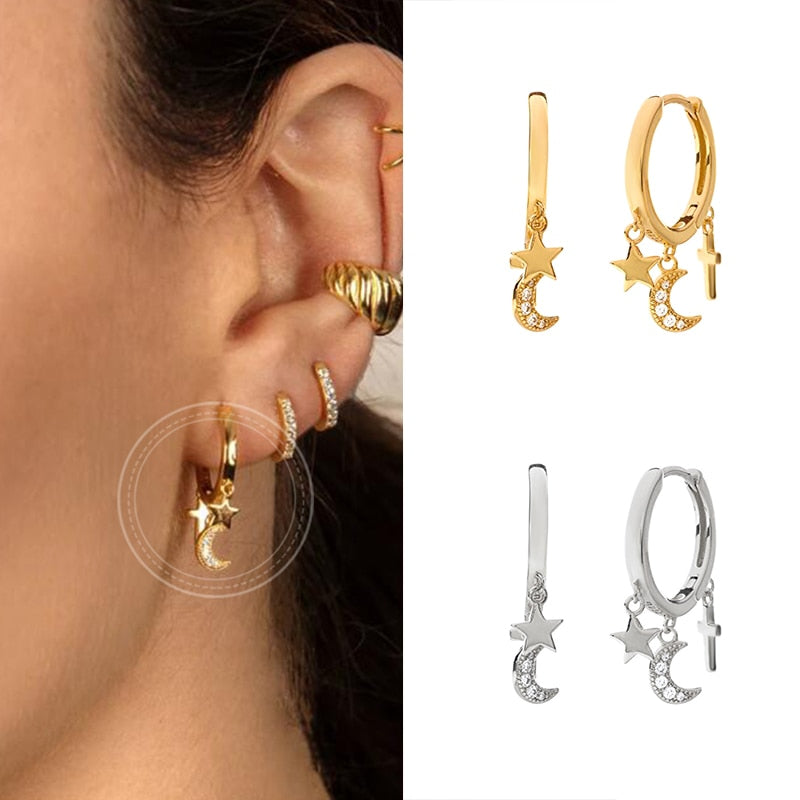 34 Styles Cross Star Dangle Earrings Women Girl Fashion Trendy Jewelry