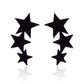 9 Styles Black Star Heart Geometric Stainless Steel Stud Earrings Women Jewelry