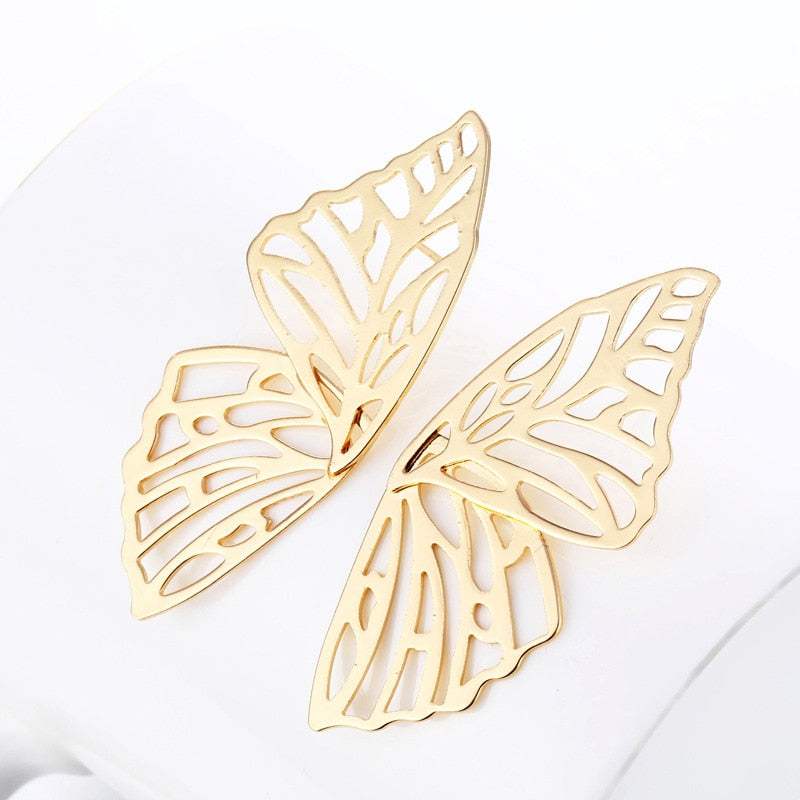 Hollow Butterfly Wings Stud Earring Wedding Party Birthday Gift Jewelry Cute