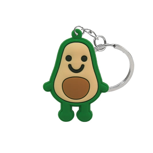 Avocado PVC Keyring Cute Cartoon Style Keychains Bag Car Pendant Jewelry Gift